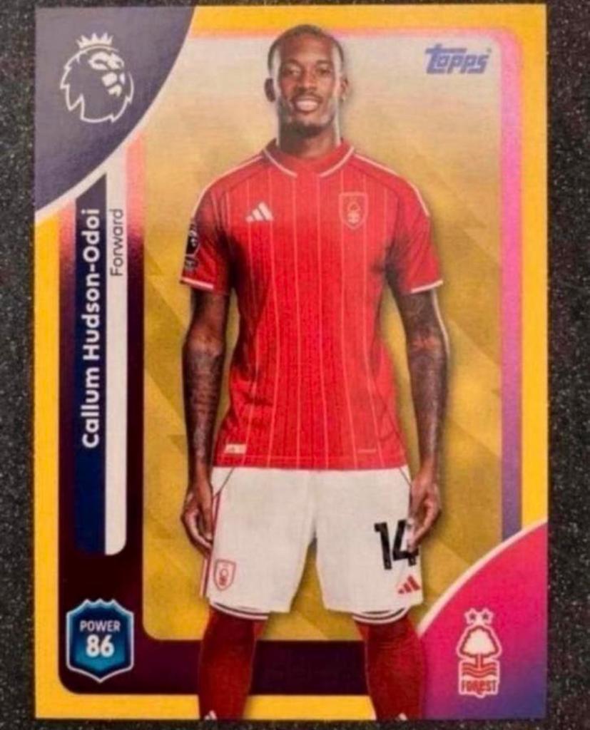 Topps Premier League 25/26 YELLOW PAR.HUDSON-ODOI NOTTINGHAM, Verzenden, Plaatje