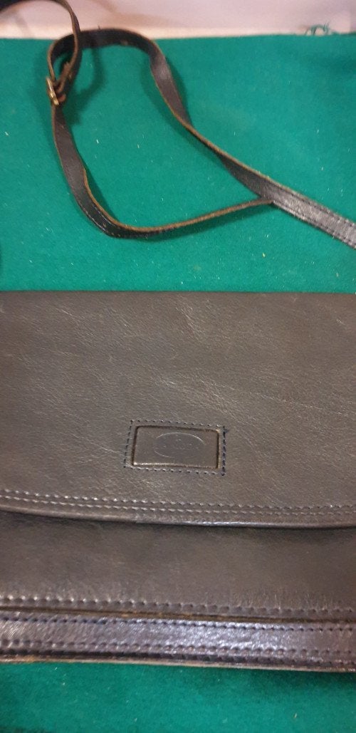 schoudertas la moda donker blauw leer, Ophalen of Verzenden, 'T Olde Gre-j, Info@toldegrej.nl, Endepoelstraat 20f Didam
