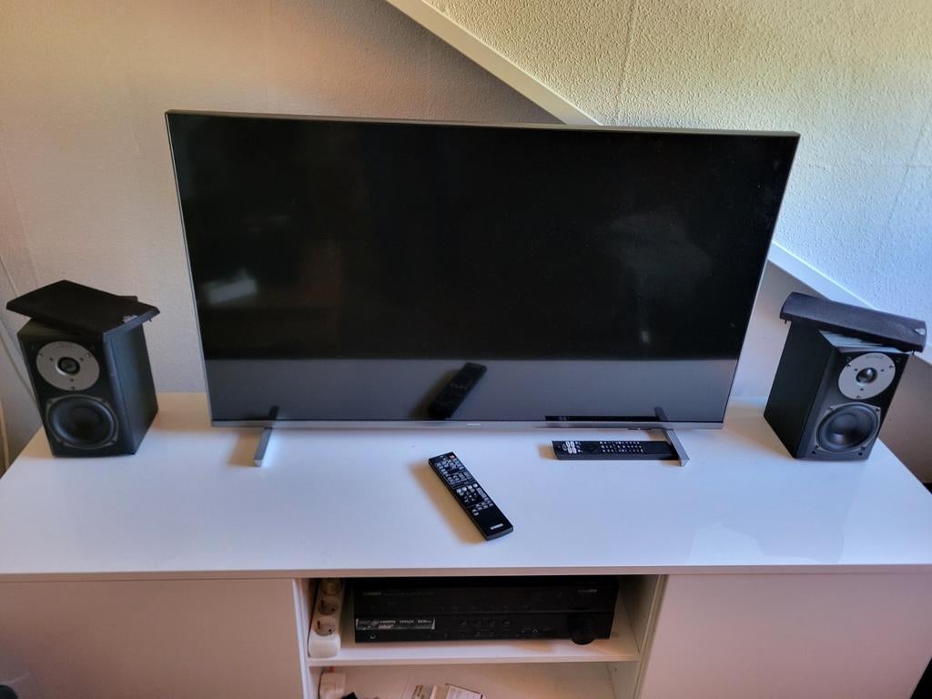 Magnat tv speakers formaat zwart, Ophalen of Verzenden, 60 tot 120 watt, Front, Rear of Stereo speakers, Magnat