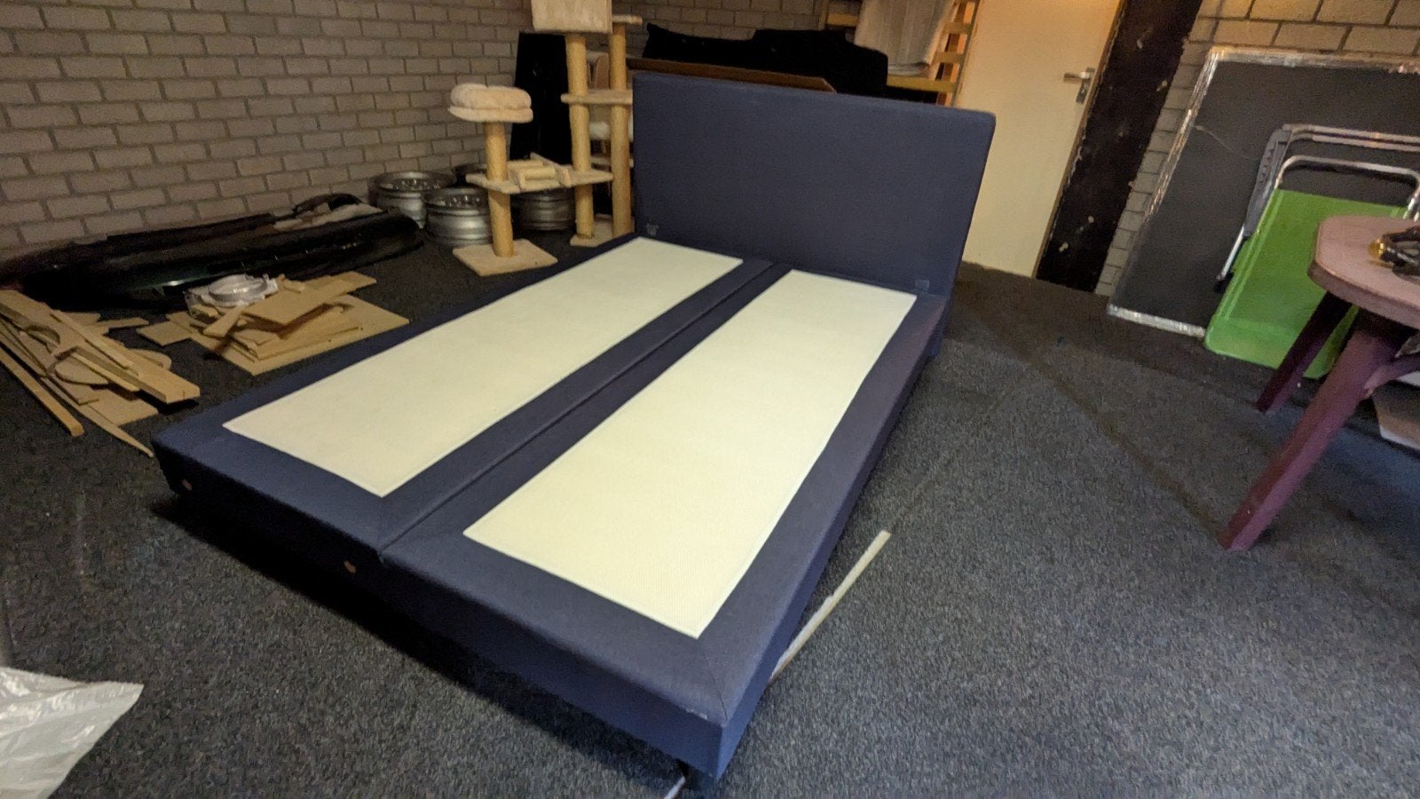 GRATIS 140cm boxspring twijfelaar bed, Ophalen of Verzenden, Gebruikt, Twijfelaar, 140 cm
