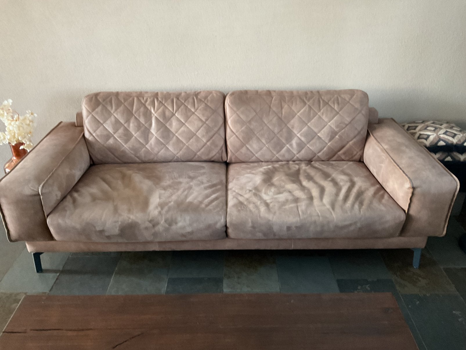 Bankstel _ salontafel _ staande shemerlamp, Huis en Inrichting, Ophalen, Zo goed als nieuw, 75 tot 100 cm, 150 tot 200 cm