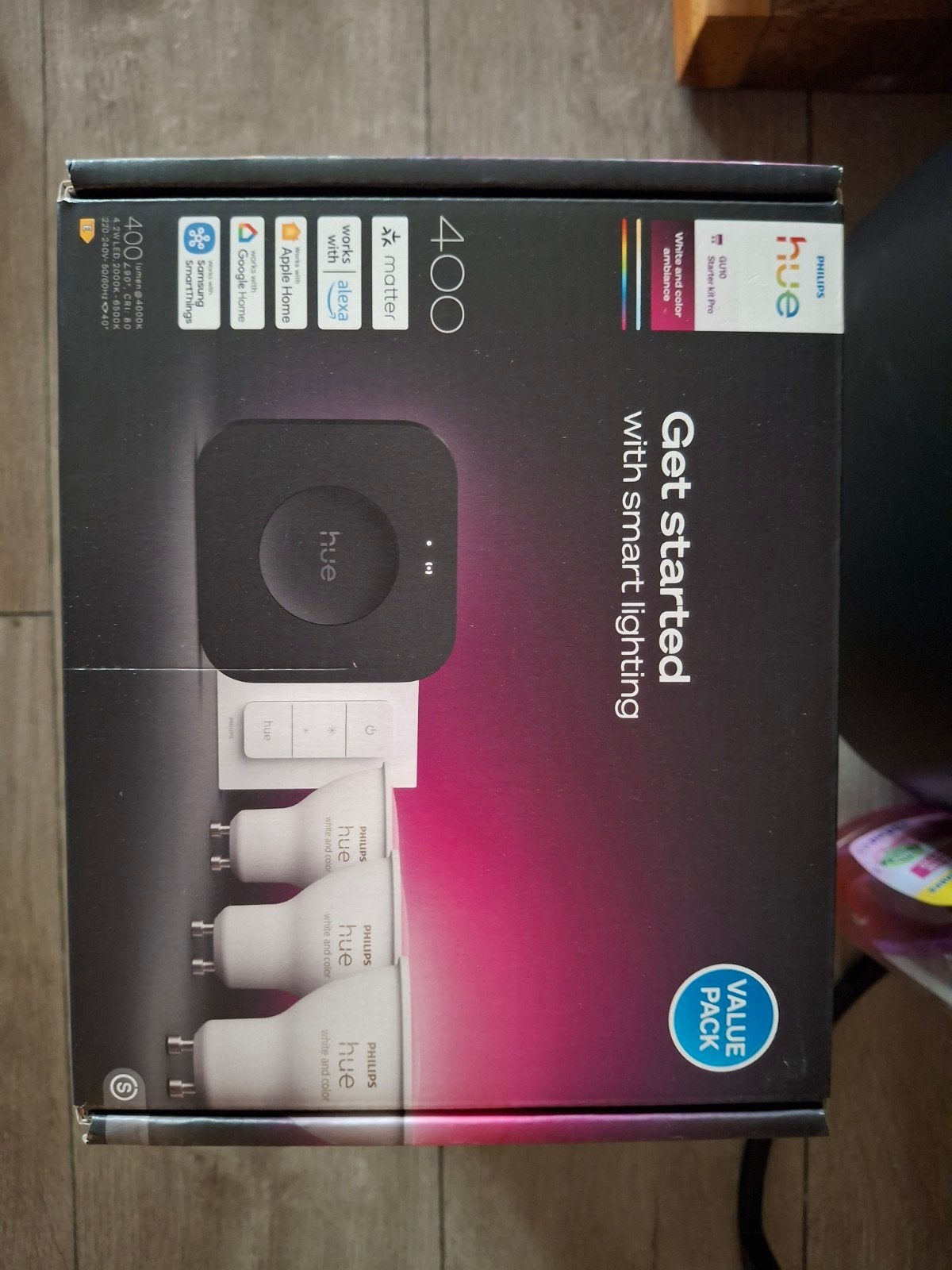 Philips Hue White and Color Ambiance Starter Kit Pro, Ophalen, Wit, Kunststof, GU10
