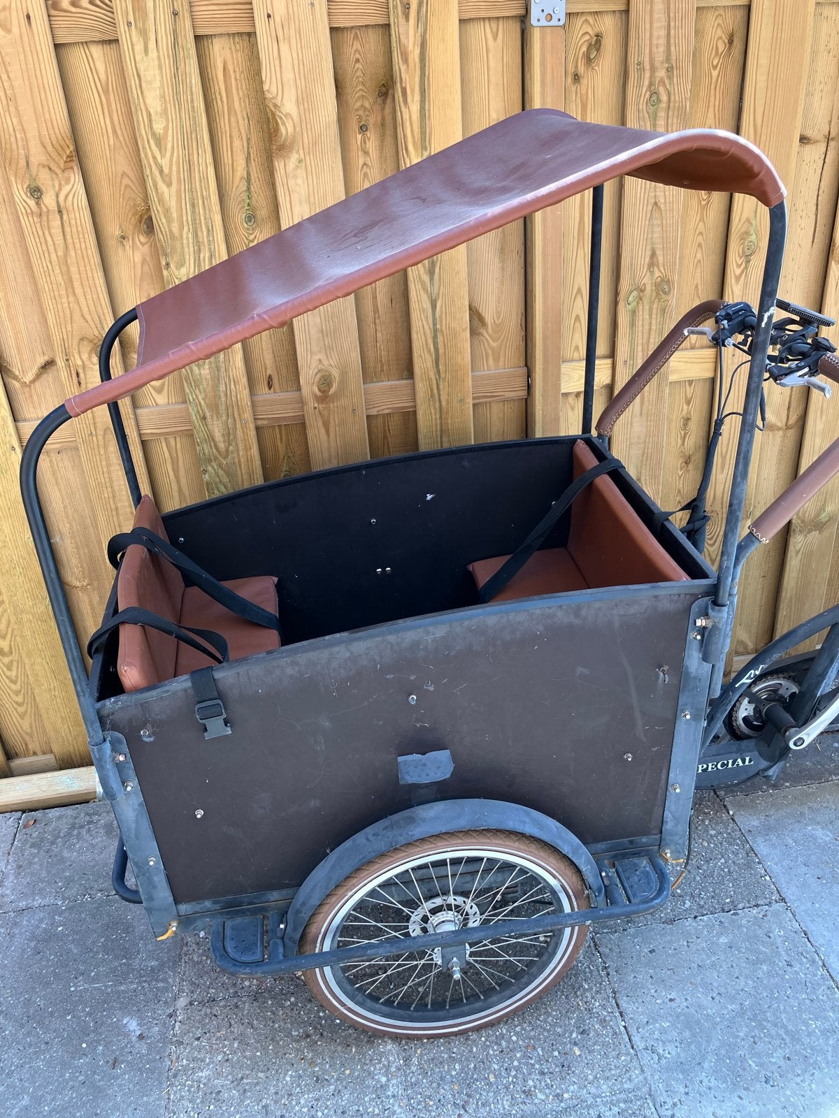 BIEDEN!! Elektrische bakfiets met huif - E-Bike Special, Fietsen en Brommers, Gebruikt, Elektrisch, 2 kinderen, Ophalen