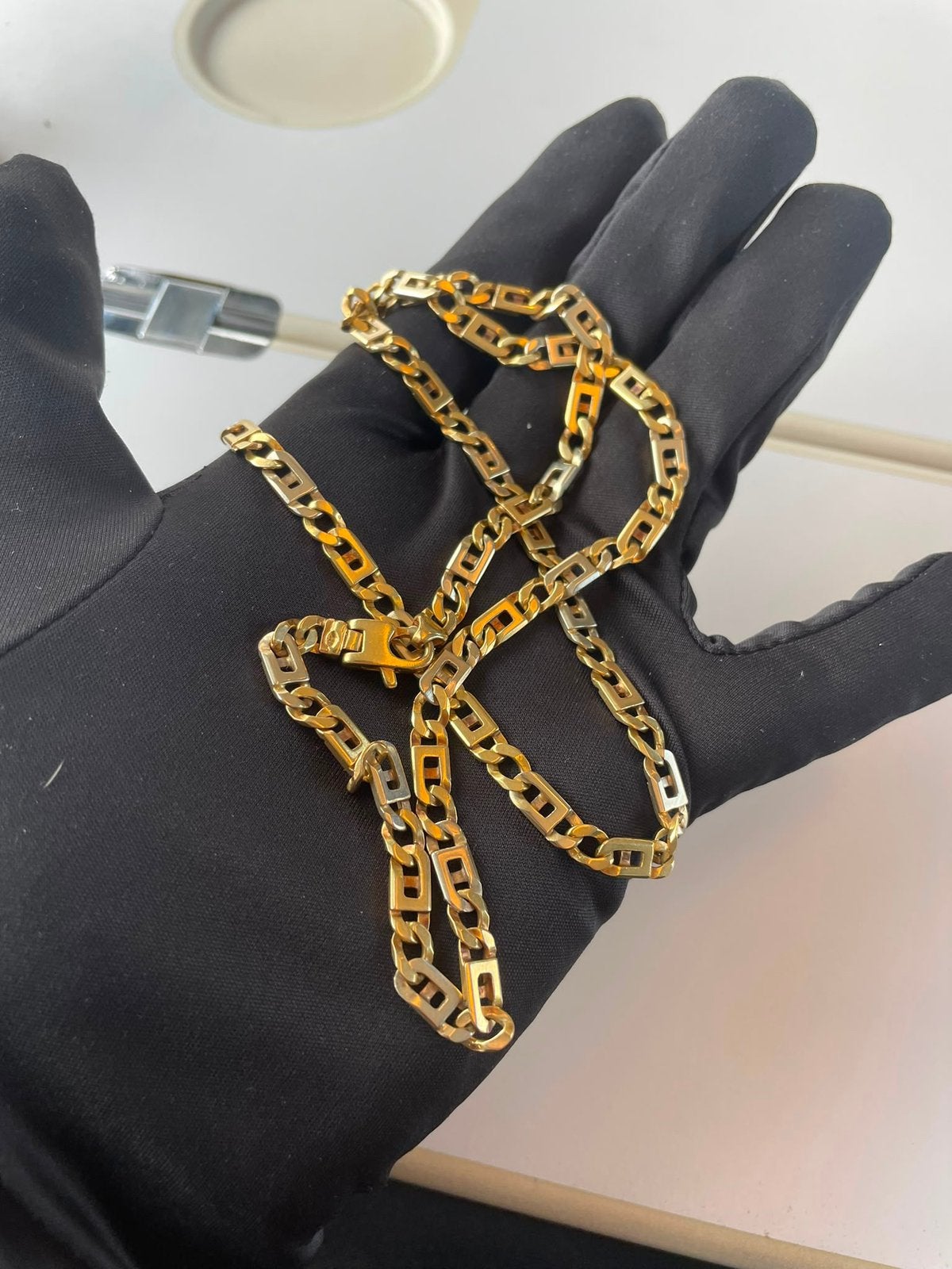 18k goude ketting, Kleding | Dames, Ophalen of Verzenden, Zo goed als nieuw, Overige kleuren, 80 tot 90 cm