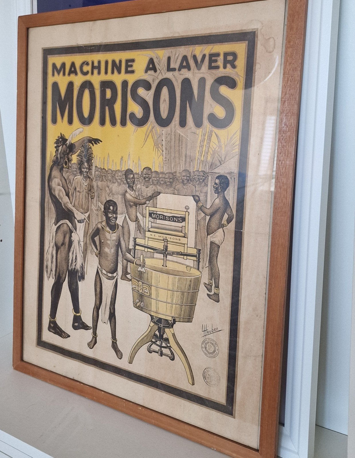 ANTIEKE ORIGINELE reclameposter 'Machine à Laver Morisons', Ophalen of Verzenden