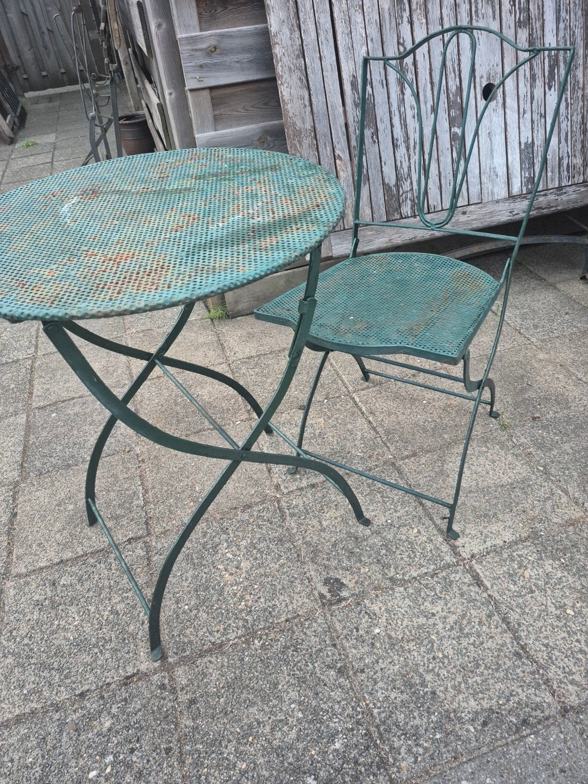 gietijzeren bistro setje, Ophalen, Overige materialen, 2 zitplaatsen