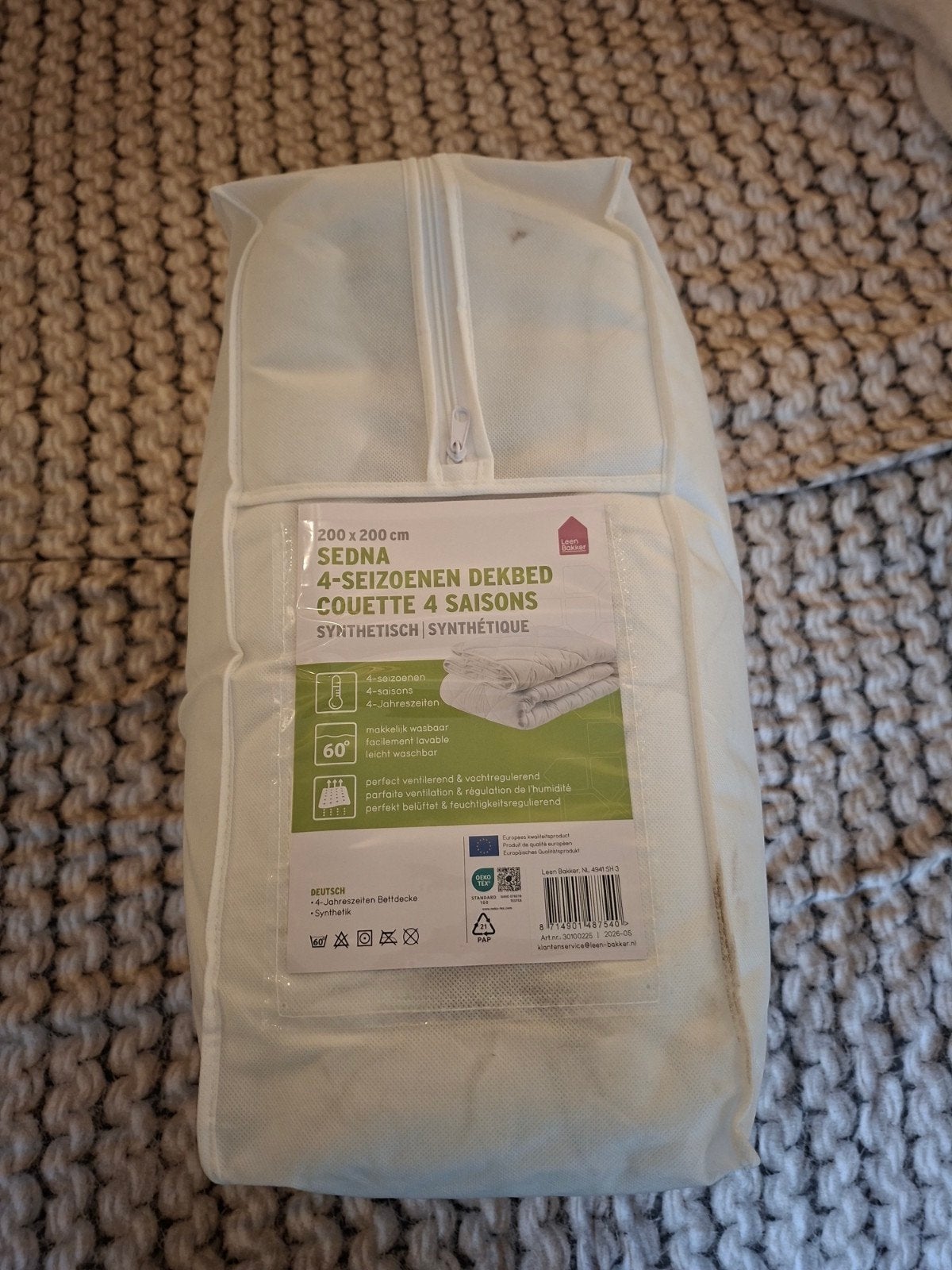 NIEUW: Leen Bakker Sedna 4-seizoenen dekbed 200x200 cm, Ophalen, Wit, Ademend, Deken of Dekbed