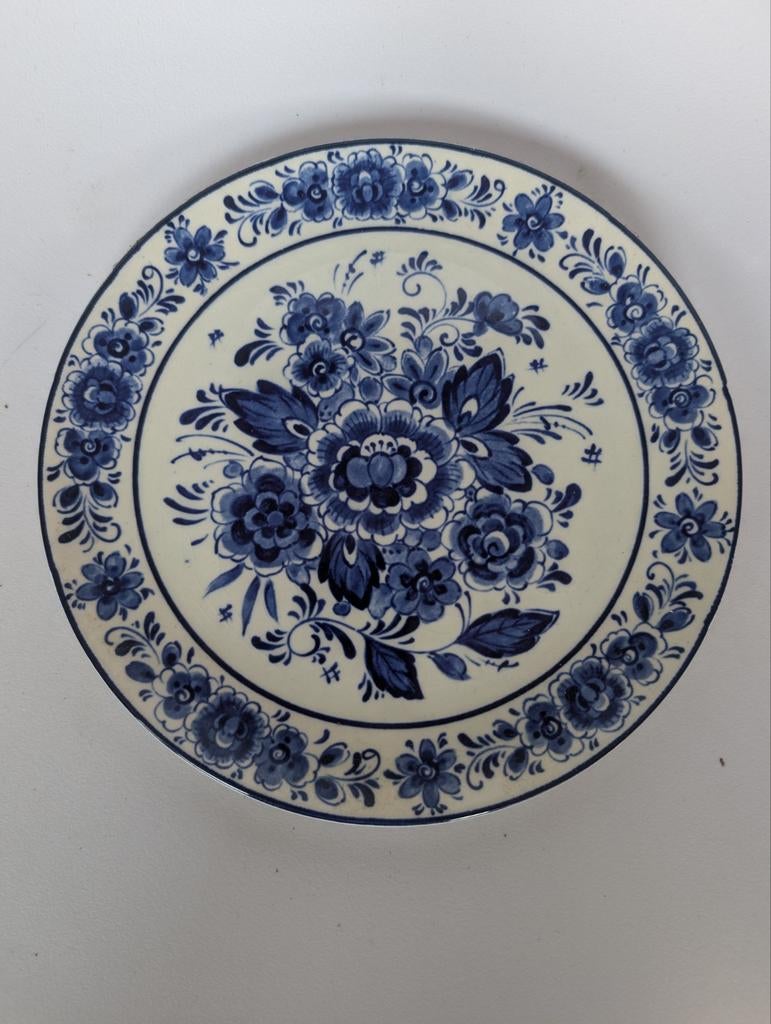 Delftsblauw bordje met bloemen, Verzenden
