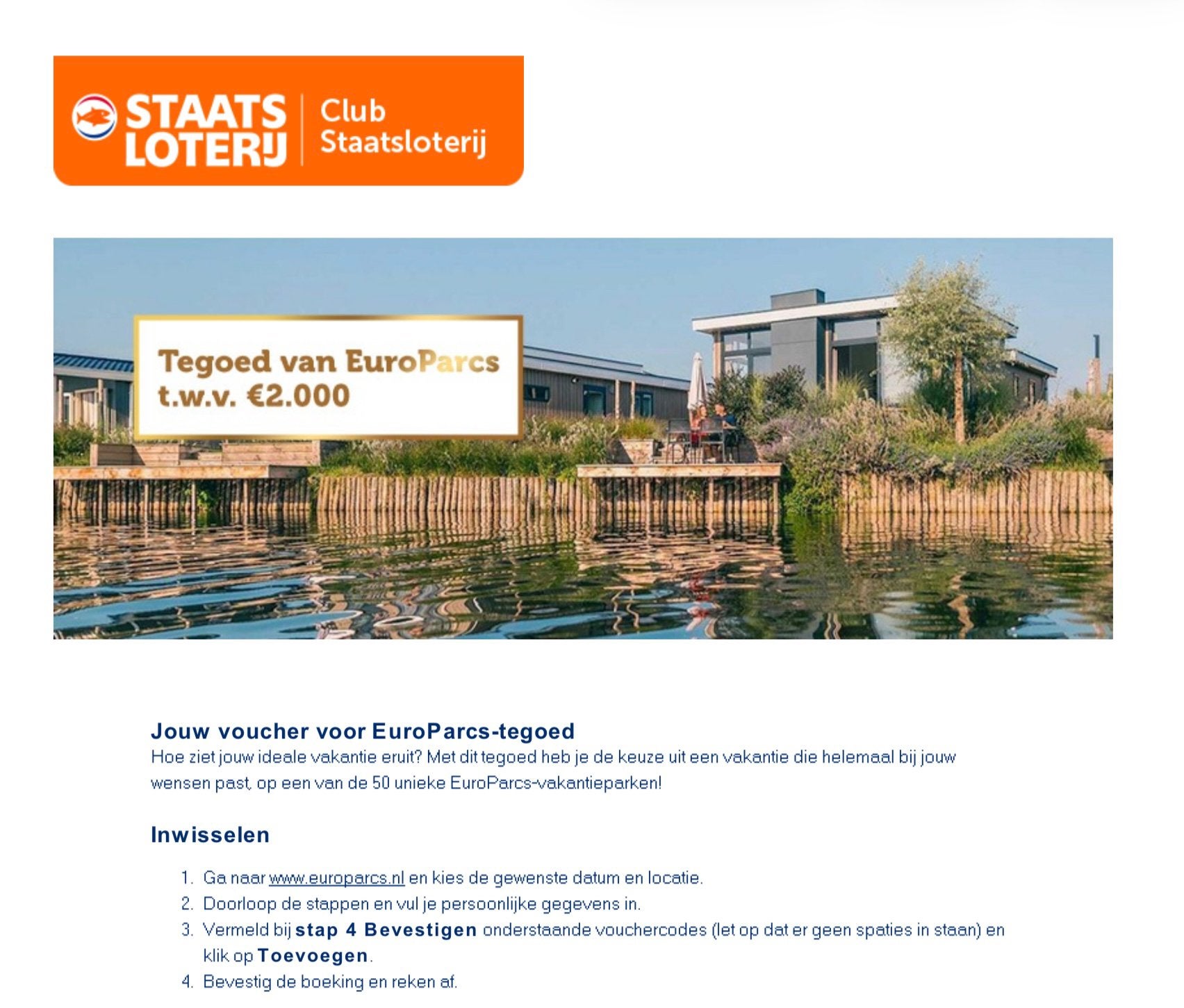 Voucher Europarcs voor €2000,-, Drie personen of meer, Overige soorten, Overige typen