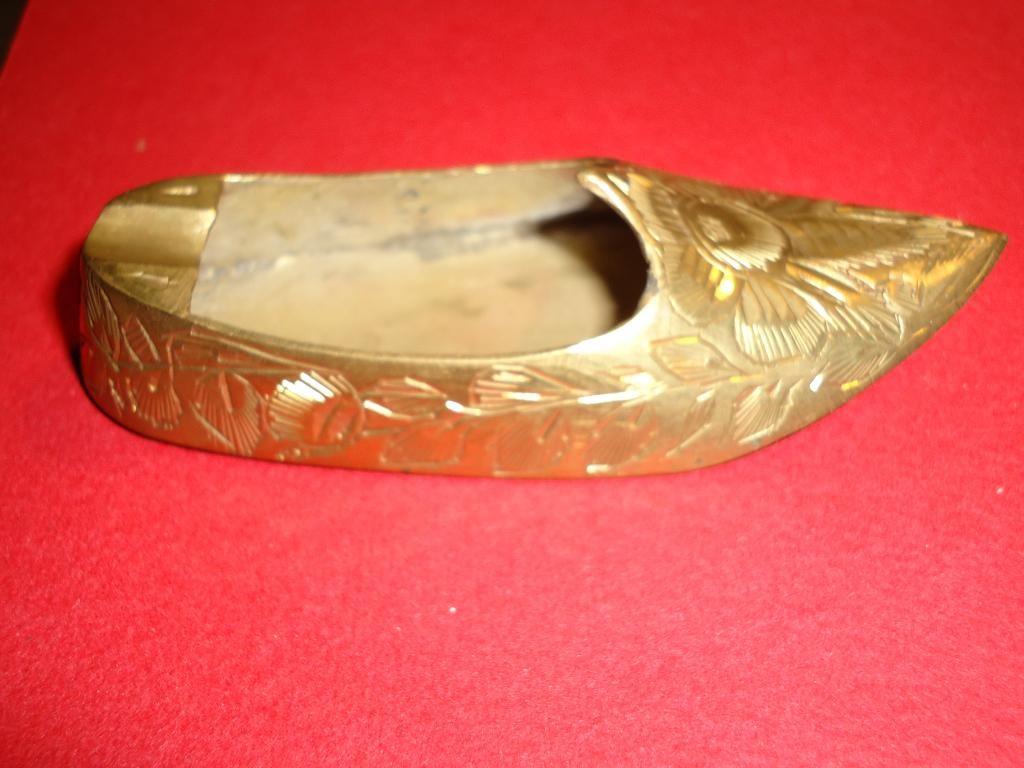 oud koperen schoentje Aziatische slipper vintage asbak INDIA, Antiek en Kunst, Antiek | Koper en Brons, Ophalen of Verzenden