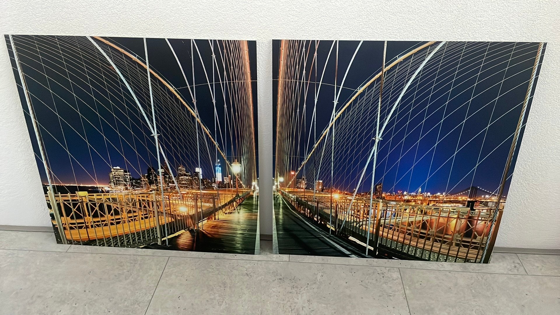 2-luik afbeelding brug, Ophalen, Zo goed als nieuw, 75 tot 100 cm, Foto of Poster
