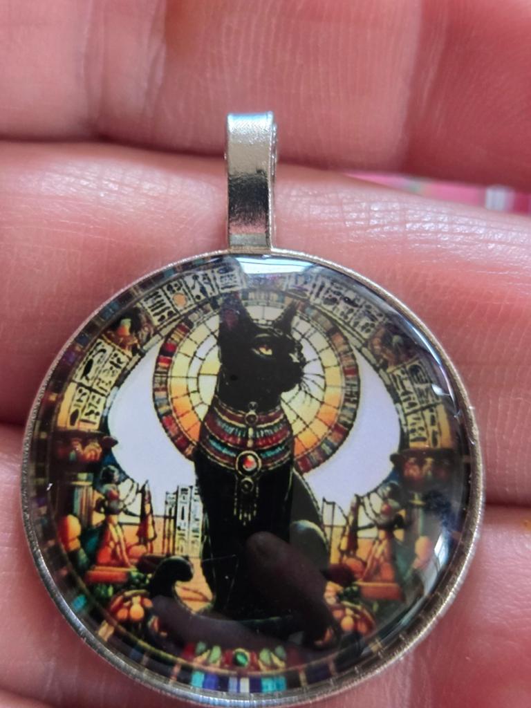 Hanger met Egyptische Kat - Bastet, Overige kleuren, Glas of Kristal, Nieuw, Ophalen of Verzenden