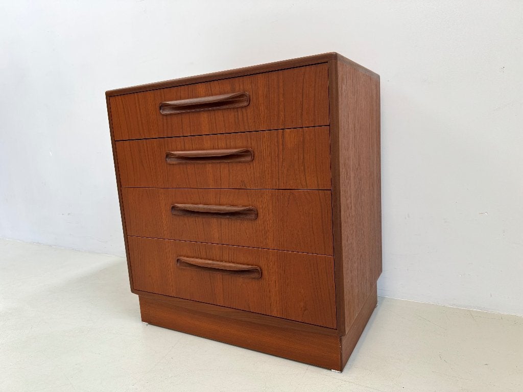 Vintage ladekast G-Plan., Huis en Inrichting, Kasten | Ladekasten, Ophalen, 50 tot 100 cm, Zo goed als nieuw, 3 of 4 laden