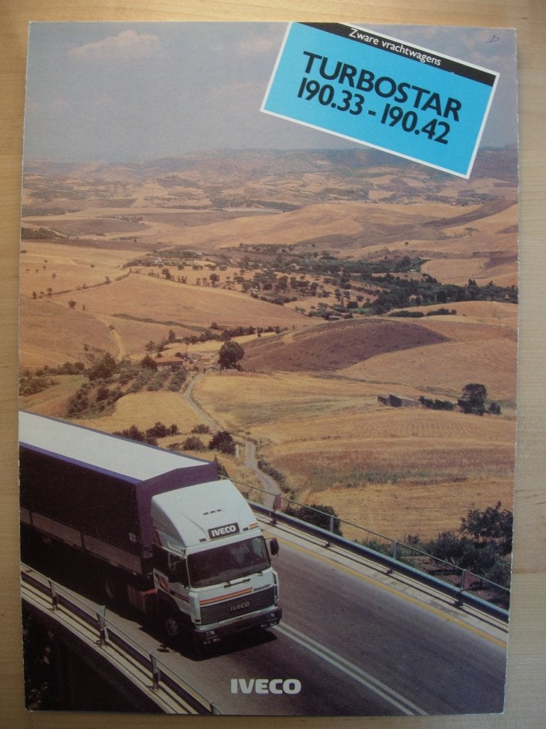 Iveco Turbostar 190 33/42 Brochure 1986 190.33 190.42, Iveco, Ophalen of Verzenden, Zo goed als nieuw, Overige merken