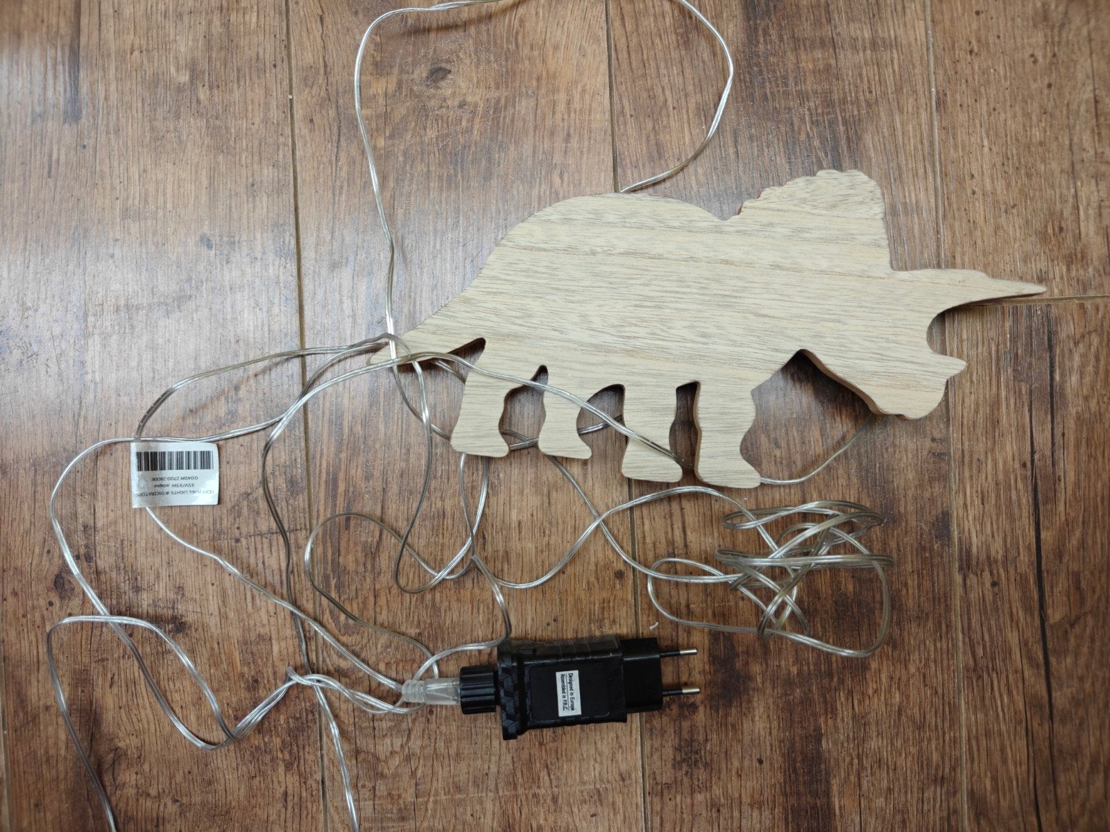 Houten wandlamp dino Triceratops, Ophalen of Verzenden