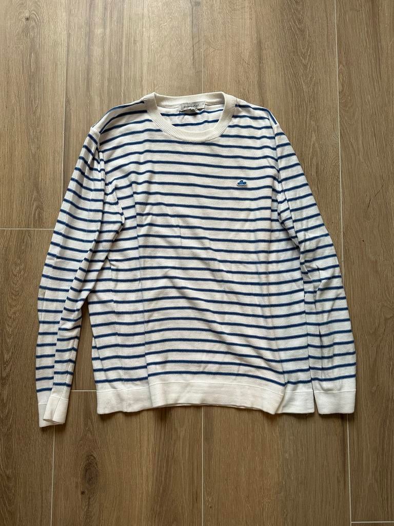 The Goodpeople Trui Heren - Gestreepte Sweater Maat M, Verzenden, Zo goed als nieuw, Maat 48/50 (M), Blauw