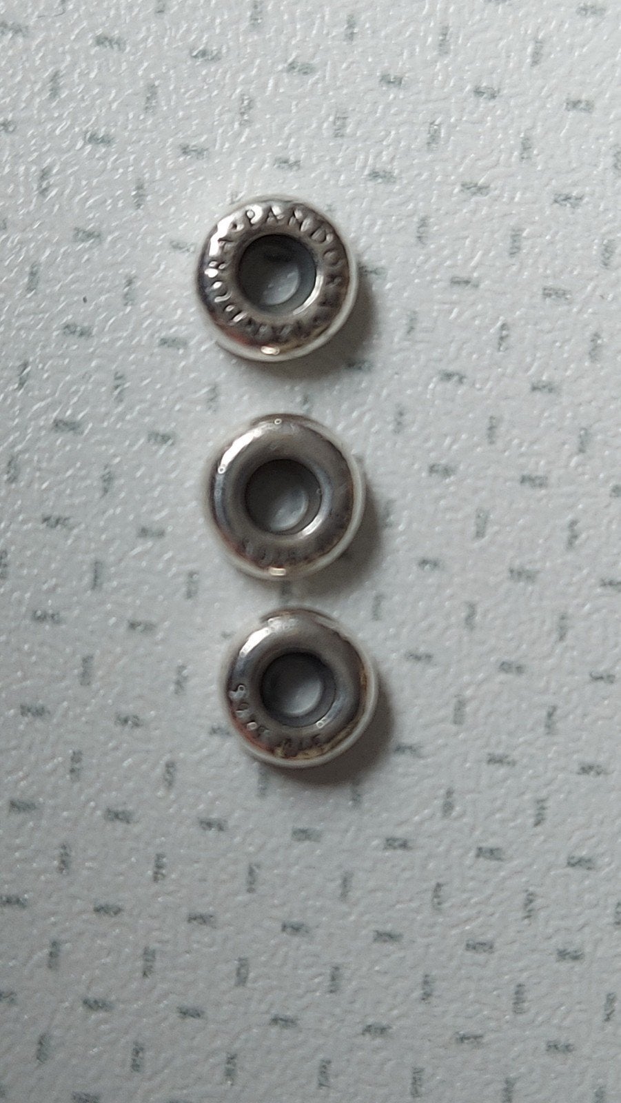 3 originele Pandora zilveren Essence Me stoppertjes  SAMEN, Ophalen of Verzenden, Zo goed als nieuw, Zilver, Pandora
