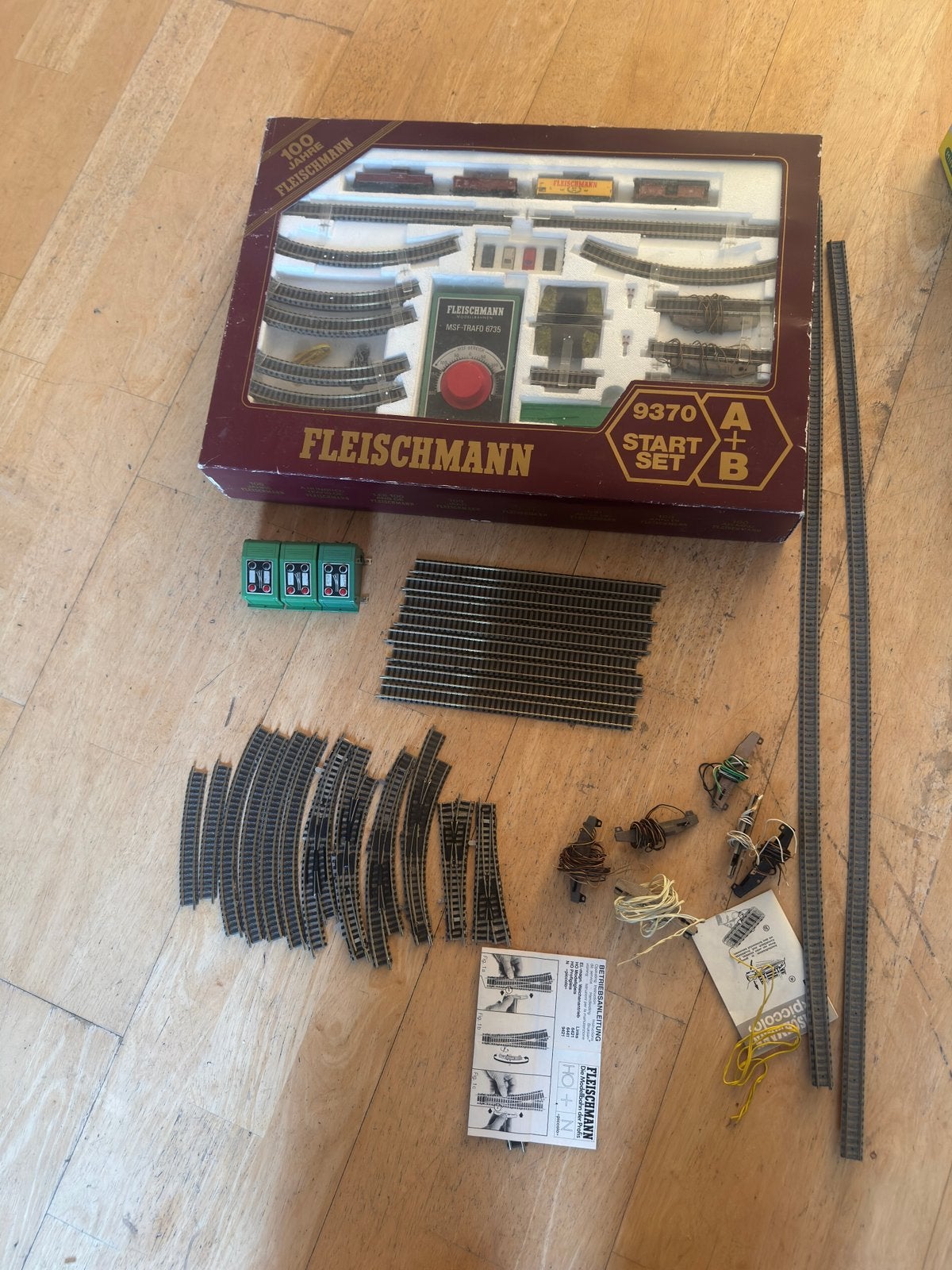 Fleischmann Piccolo 9370 met exta rails, spoeltjes | 1/160 n, Gelijkstroom, Fleischmann, Ophalen of Verzenden, Analoog