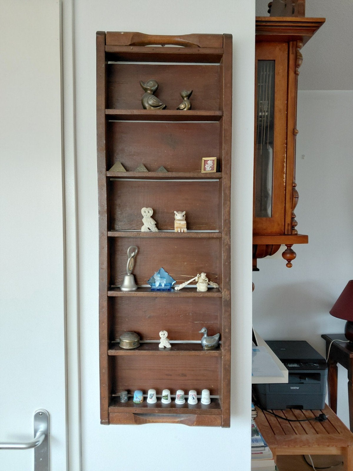 Vintage houten letterkast / verzamelkast, Ophalen