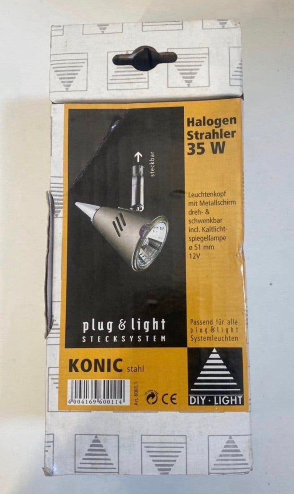 Nieuw in doos: DIY-LIGHT Konic Halogeenspot (35W - 12V), Ophalen of Verzenden, Nieuw, Prikspot