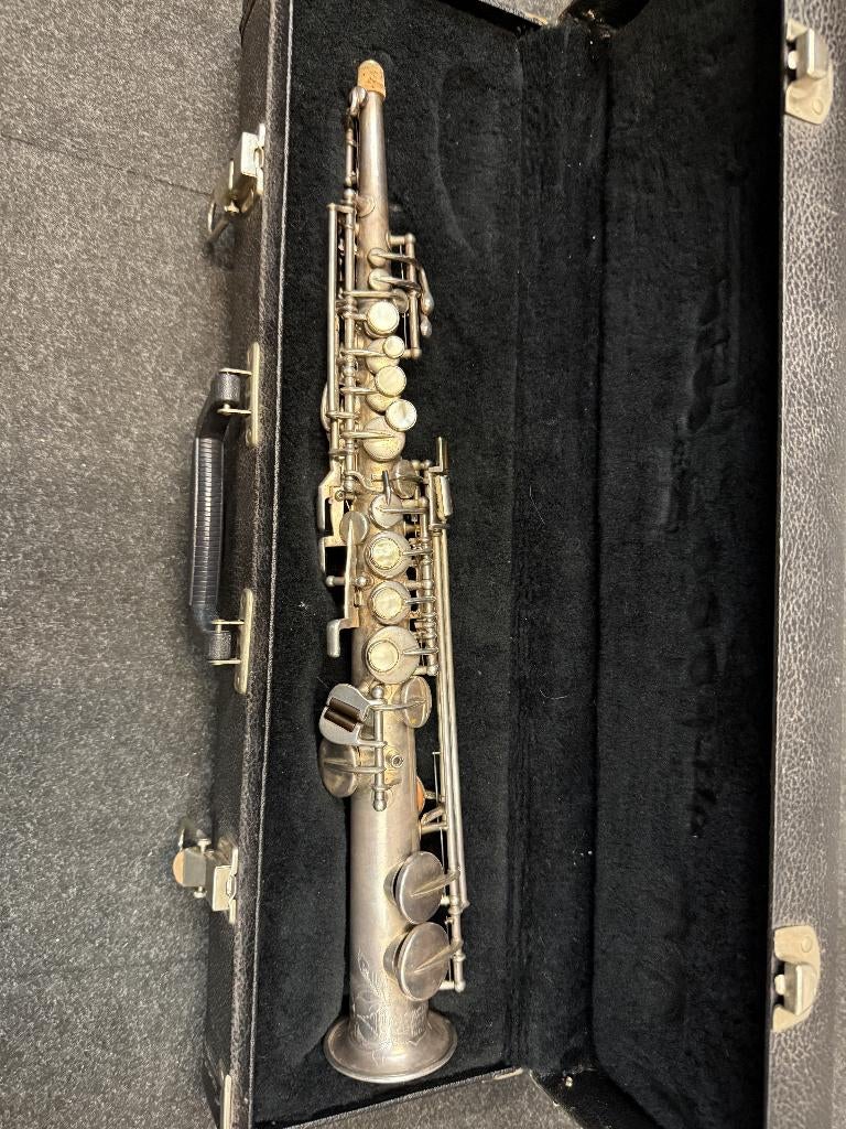 Buescher sopranino, 1924 sax saxofoon saxophone, Muziek en Instrumenten, Blaasinstrumenten | Saxofoons, Gebruikt, Overige typen
