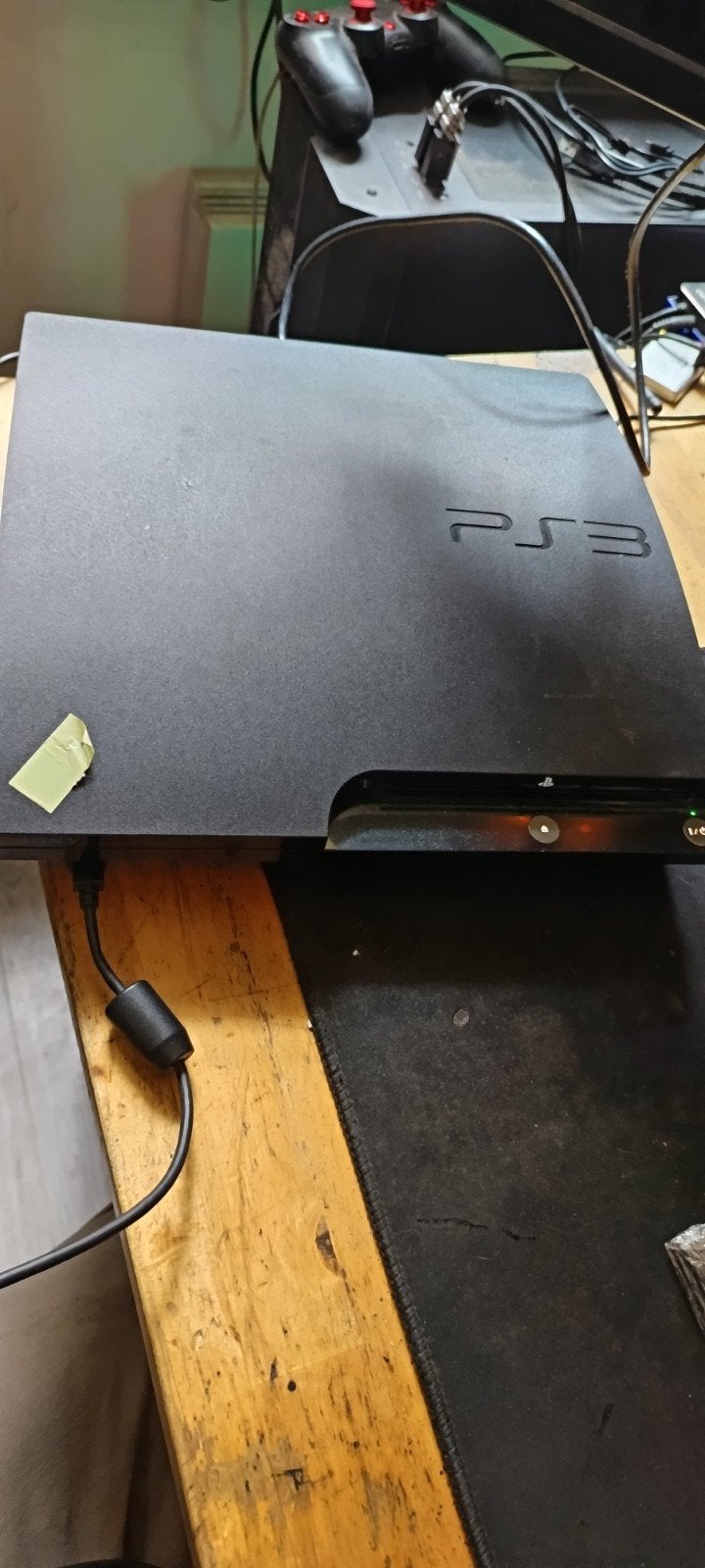 Defecte PlayStation 3 (250GB sata hdd) met 2 controllers, Ophalen, Met 2 controllers, 250 GB, Niet werkend