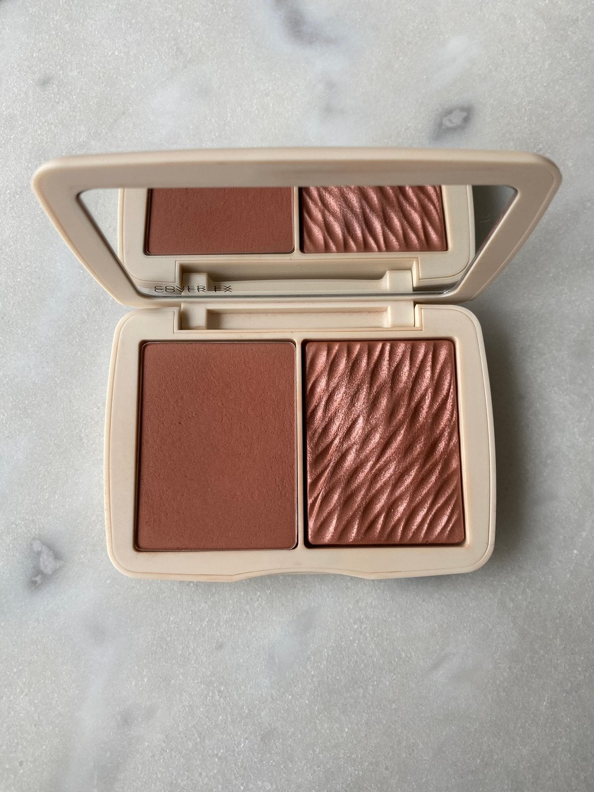 Cover FX Monochromatic Cheek Duo Blush, Wangen, Verzenden, Zo goed als nieuw, Make-up