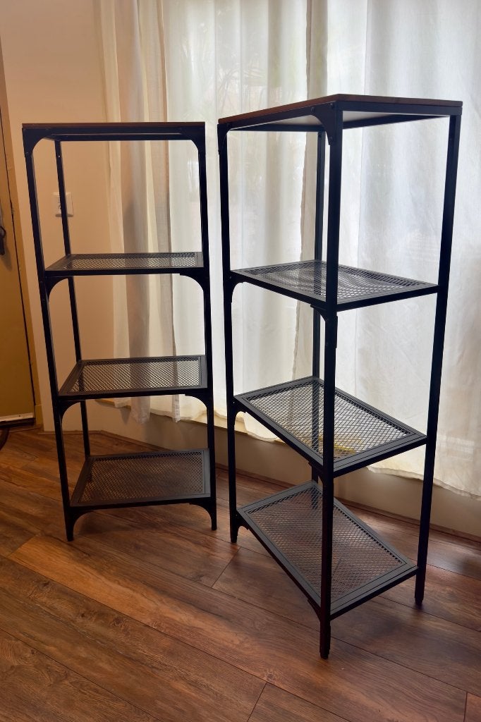 2x IKEA FJÄLLBO stellingkast, zwart, 51x136 cm, Ophalen, Gebruikt