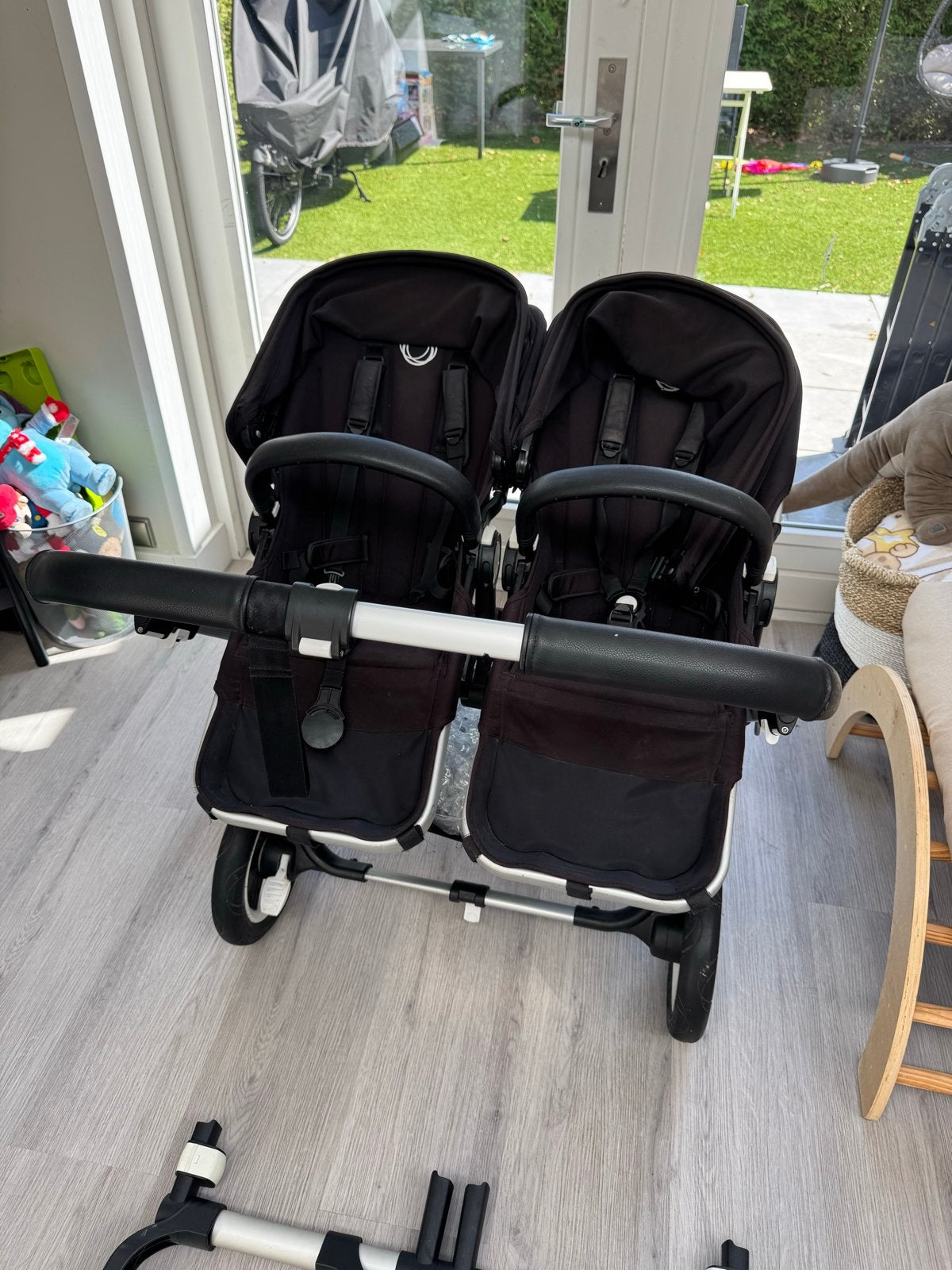 Bugaboo Donkey 2 Duo Kinderwagen - Zwart, Gebruikt, Ophalen, Kinderwagen, Duowagen