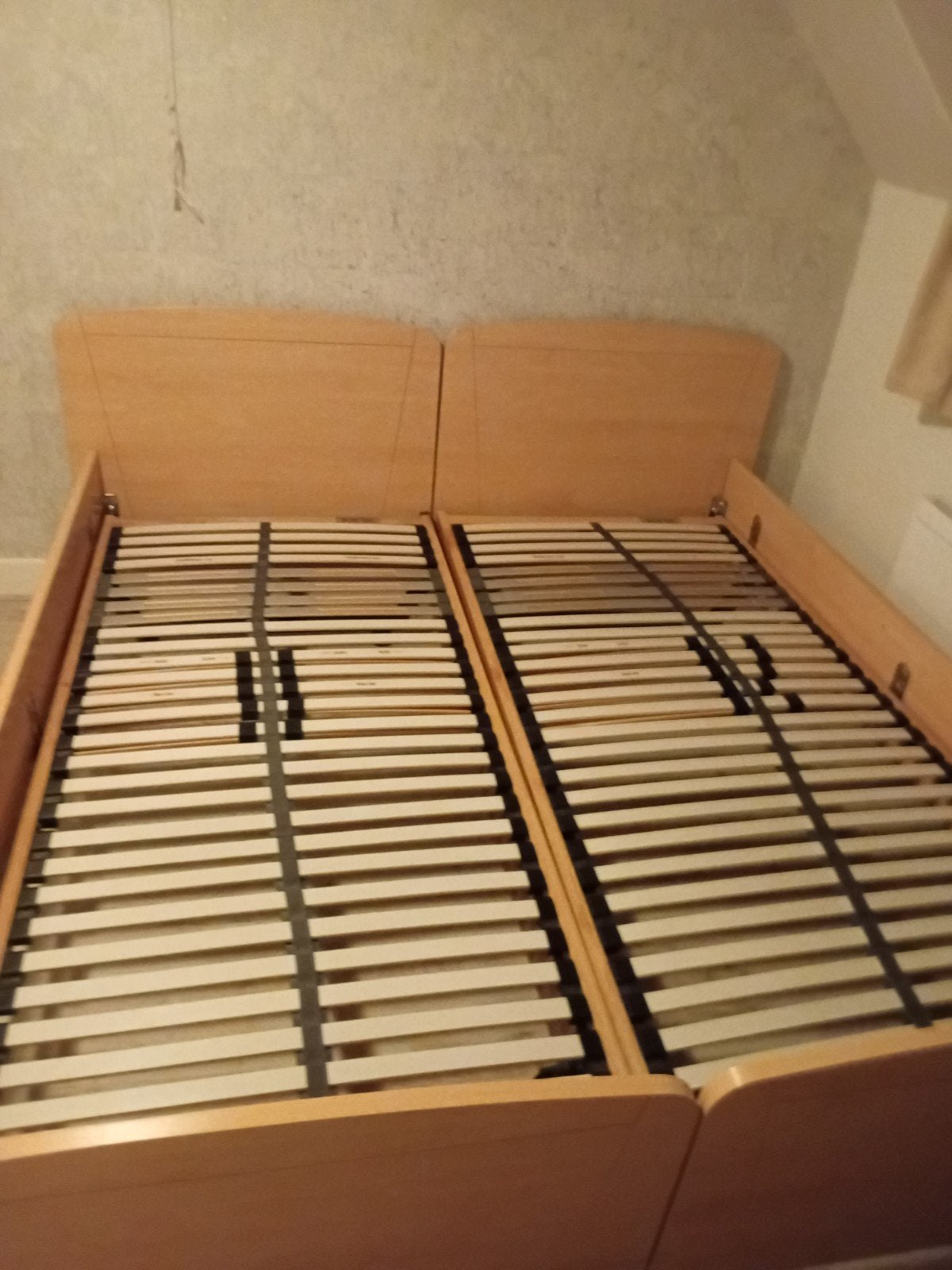 green bed twee persoons uitschuifbaar, Ophalen, 100 cm, Tweepersoons, Hout