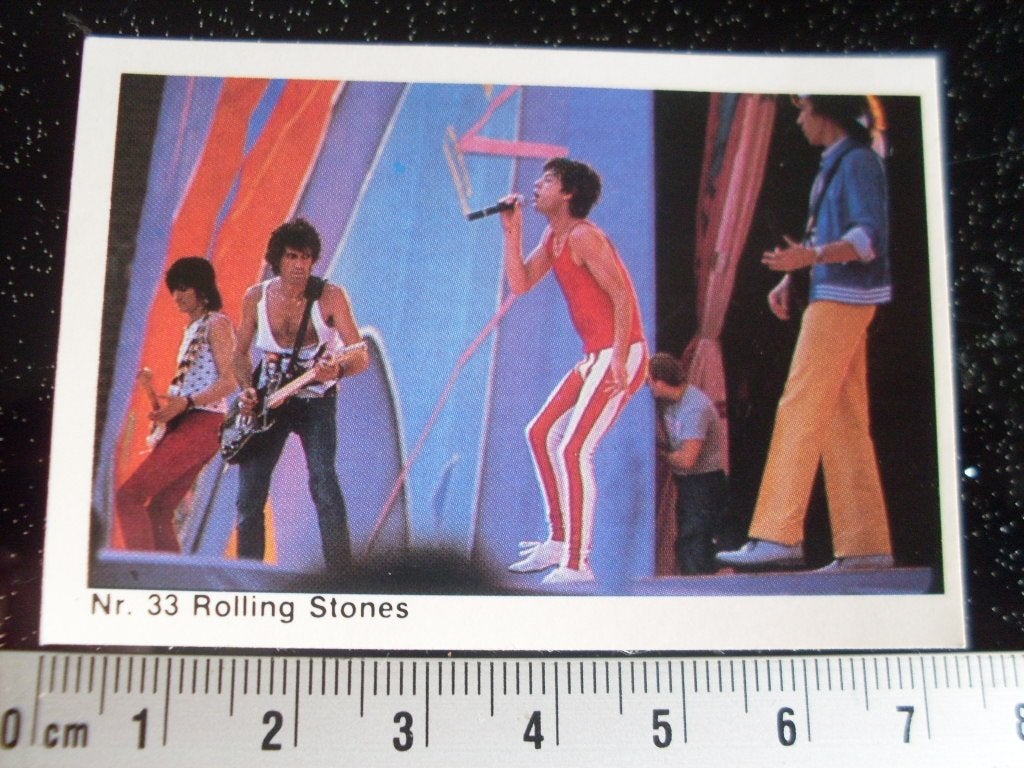 papieren sticker Rolling Stones nr 33 hugo hein, Verzenden, Zo goed als nieuw, Film, Tv of Omroep