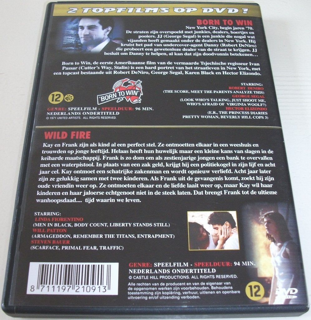 Film-Pack *** BORN TO WIN & WILD FIRE *** 2 Films, Engels, Nederlands, Ophalen of Verzenden, Zo goed als nieuw