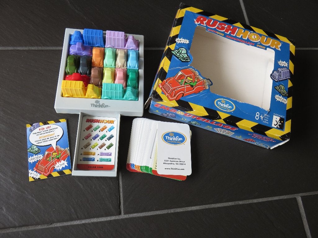 Thinkfun Rushhour spitsuur, 3d puzzel met 40 opdrachten, Ophalen of Verzenden, Minder dan 500 stukjes, Gebruikt, Rubik's of 3D-puzzel