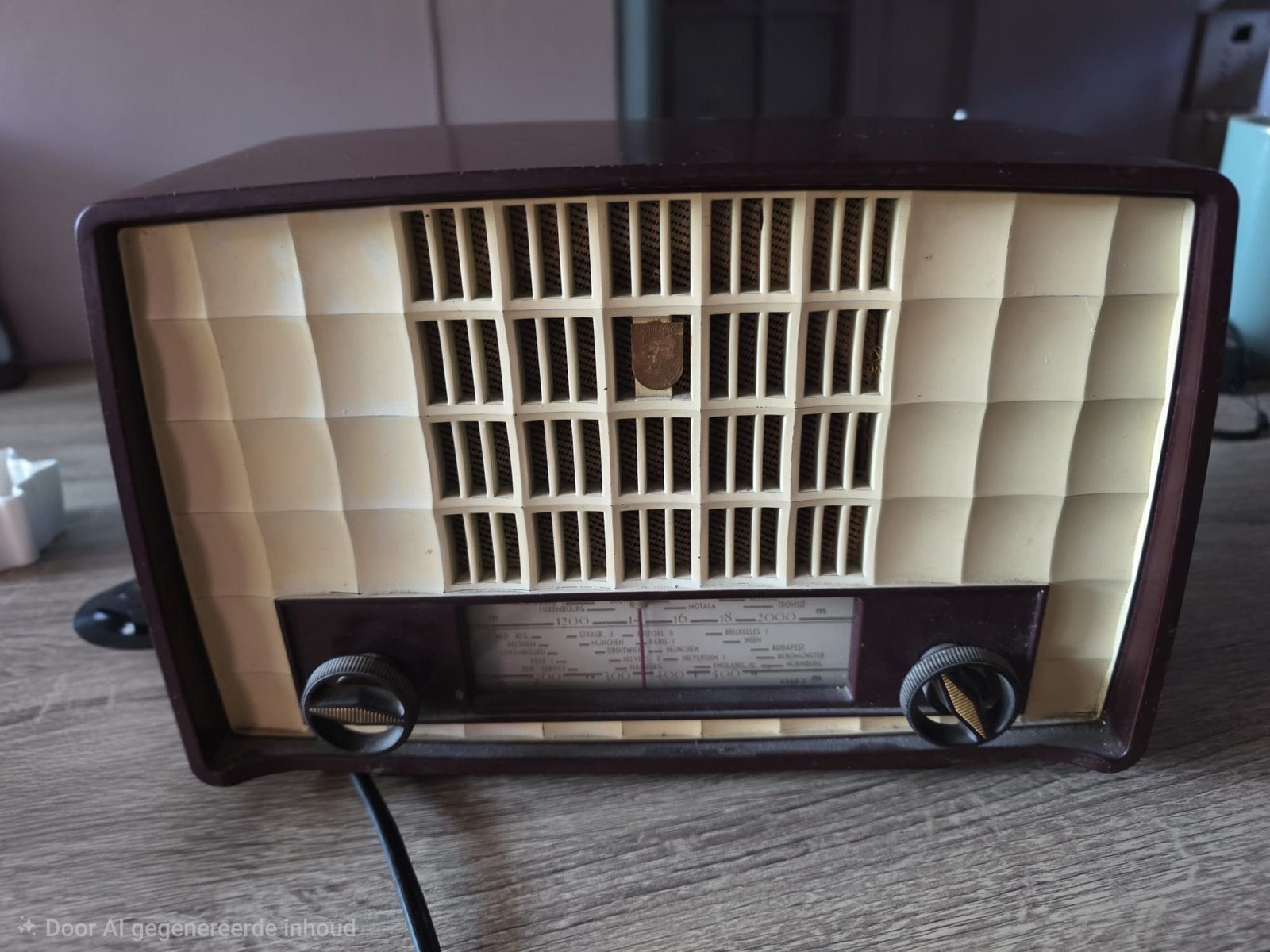 Philips BX156U Buizenradio (1952-1955) - Werkend, Antiek en Kunst, Antiek | Tv's en Audio, Ophalen