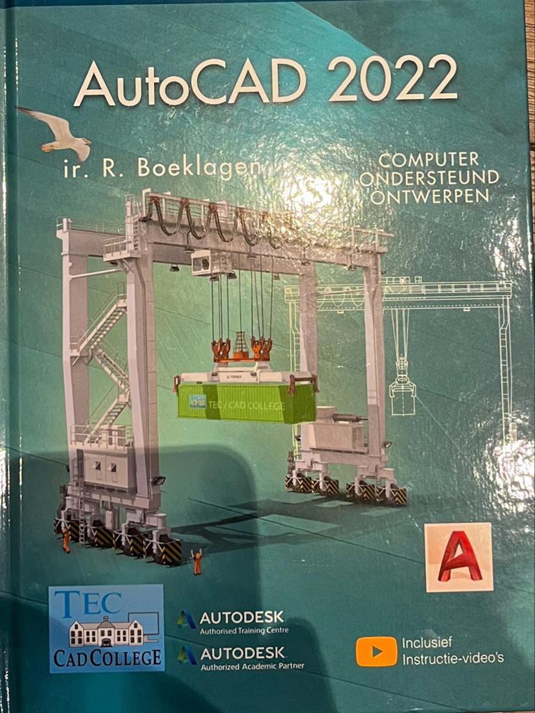 AutoCAD 2022: Computer Ondersteund Ontwerpen (incl. video's), Ophalen of Verzenden, Zo goed als nieuw