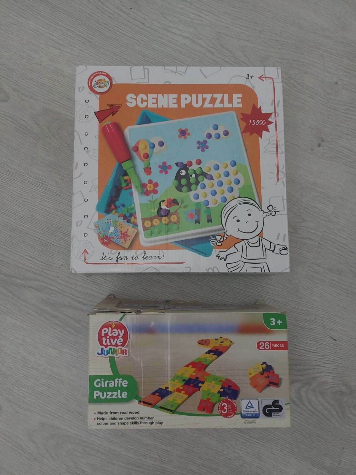 Scene puzzel en giraffe puzzel hout, Ophalen