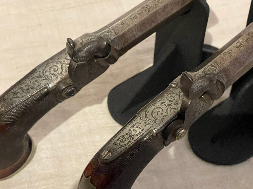 koppel Engelse percussie pistolen H. Smith London wapen, Ophalen of Verzenden