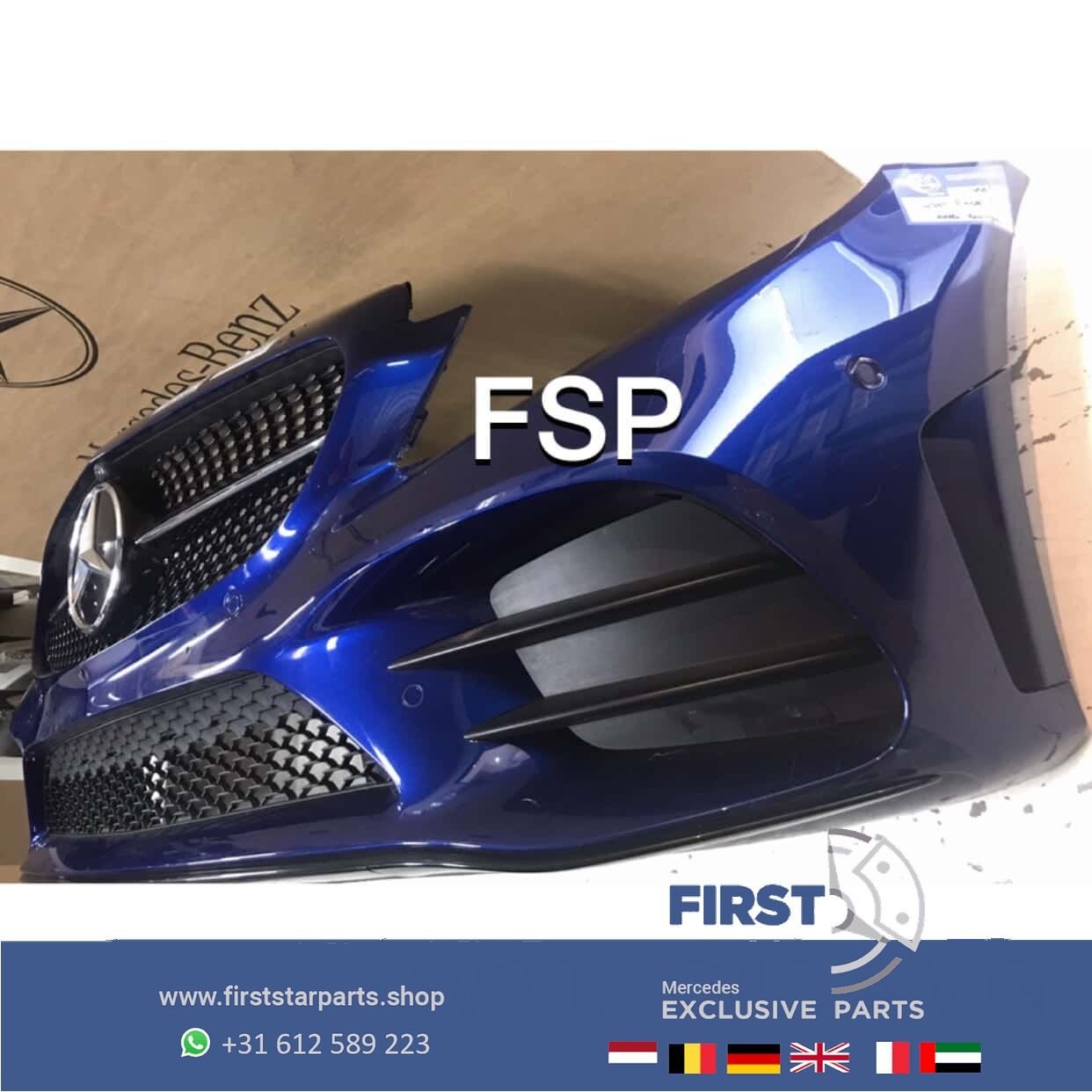 W205 C205 S205 FACELIFT C43 AMG VOORBUMPER + DIAMOND GRIL CO, Gebruikt, -, Voor, Ophalen of Verzenden