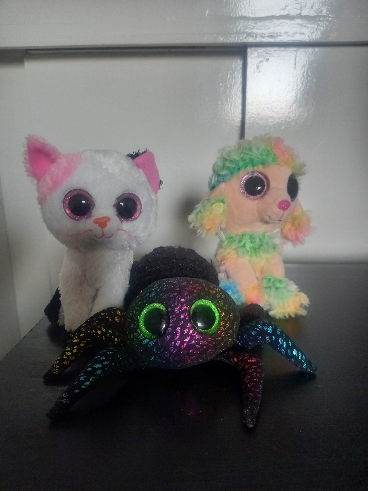 Ty Knuffels: Poes, Spin en Hond - Zo goed als nieuw, Gebruikt, Klein (minder dan 20 cm), Wit, Ty