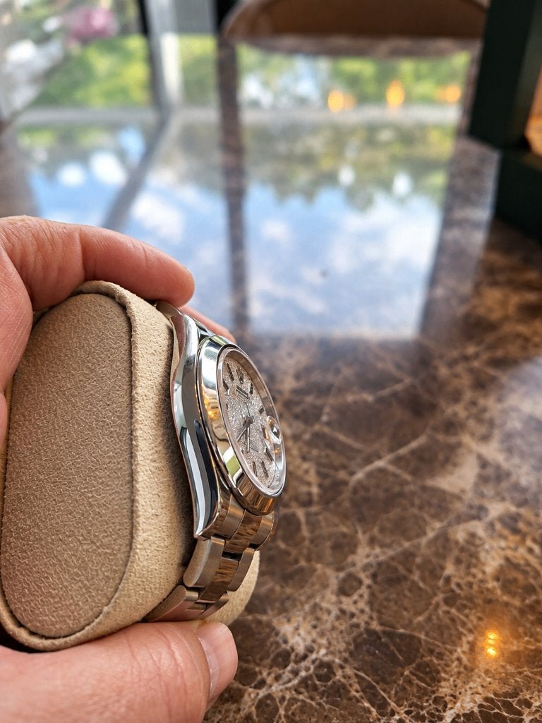 ROLEX DATEJUST 41MM  DIAMANTEN PLAAT GOEDKOOPSTE IN EUROPA, Staal, Polshorloge, Ophalen of Verzenden, Zo goed als nieuw