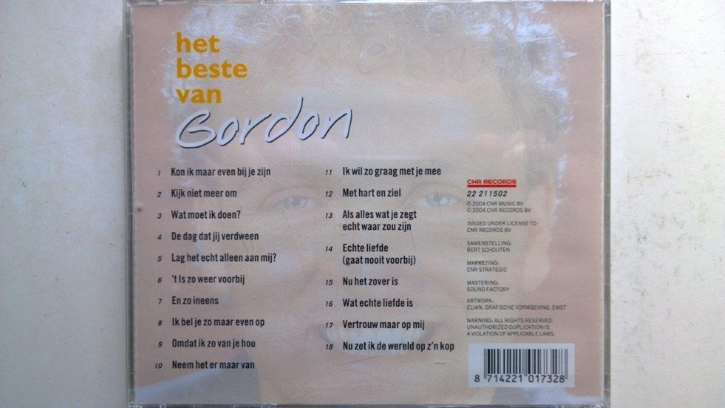 Gordon - Het Beste Van Gordon, Ophalen of Verzenden, Zo goed als nieuw, Pop, Album