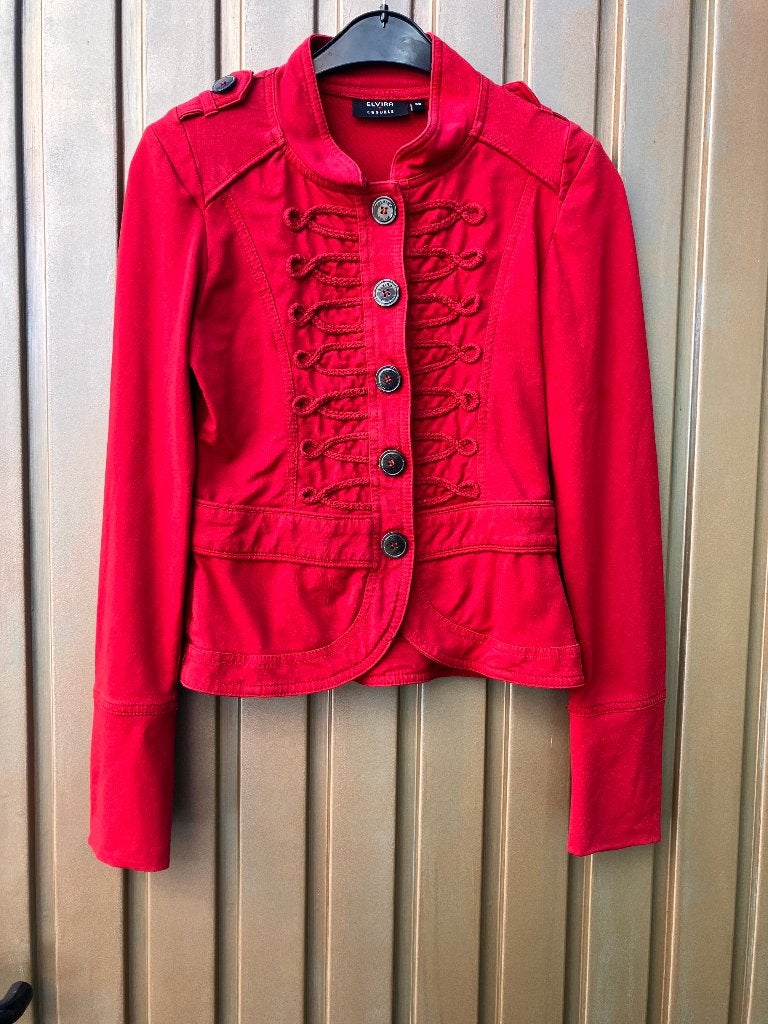 ROOD  jasje - maat 38 (valt als 36) slim fit, Ophalen of Verzenden, Jasje, Maat 36 (S), Gedragen