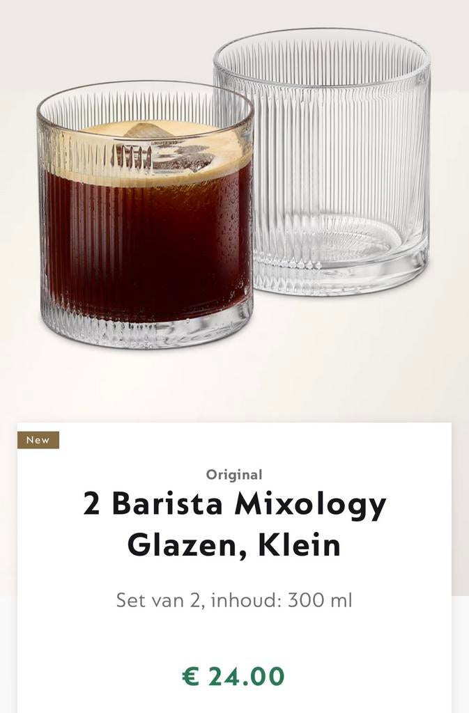 Nespresso Barista  Mixologist Small 2 st, Glas of Glazen, Nieuw, Ophalen of Verzenden, Glas
