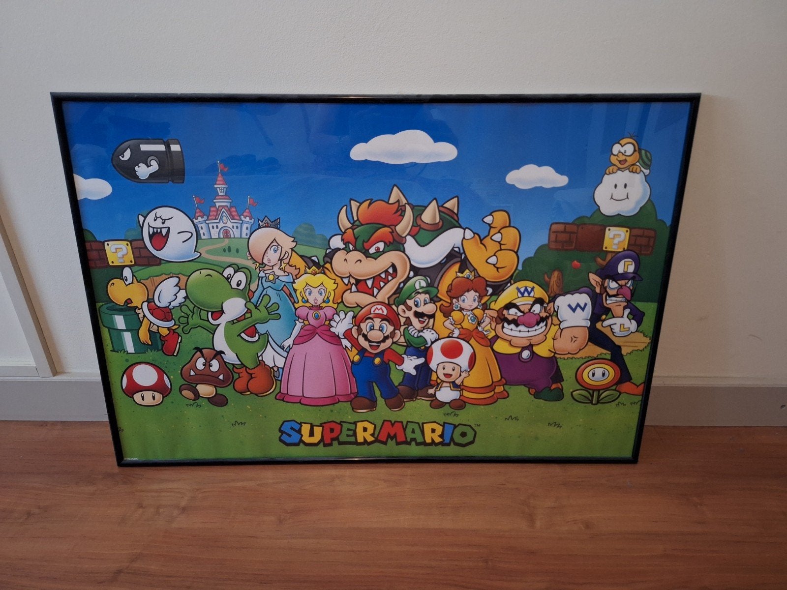 Poster 90x60 super mario, Huis en Inrichting, Woonaccessoires | Schilderijen, Tekeningen en Foto's, Ophalen, 50 – 75, Zo goed als nieuw