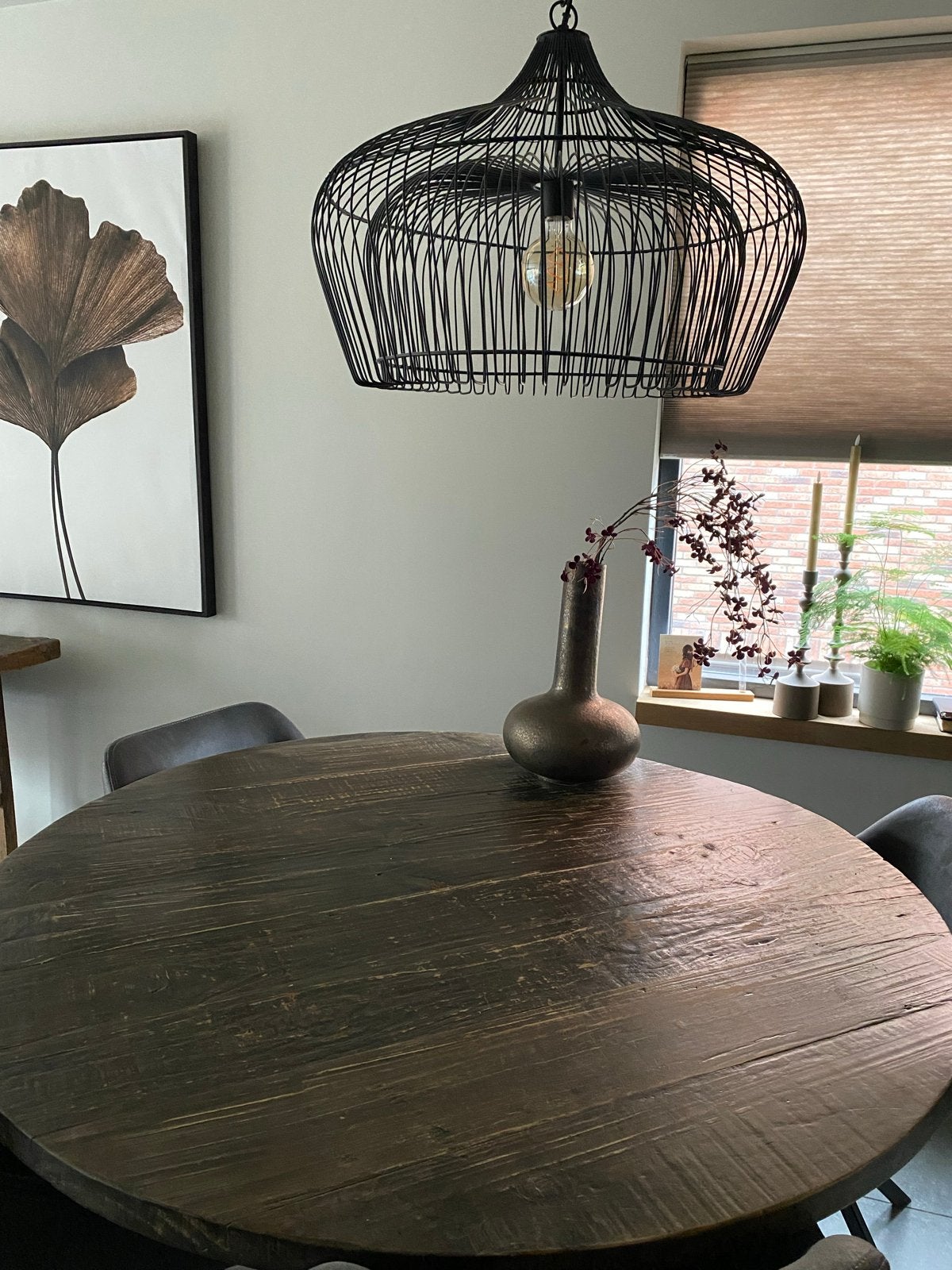 Hanglamp ijzer, Huis en Inrichting, Lampen | Hanglampen, Ophalen, Gebruikt, Metaal