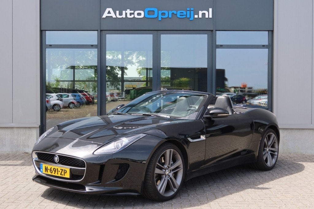 Jaguar F-TYPE 3.0 V6 Convertible 340pk 26.000 km, Auto's, Jaguar, 2995 cc, Cabriolet, Zwart, Leder