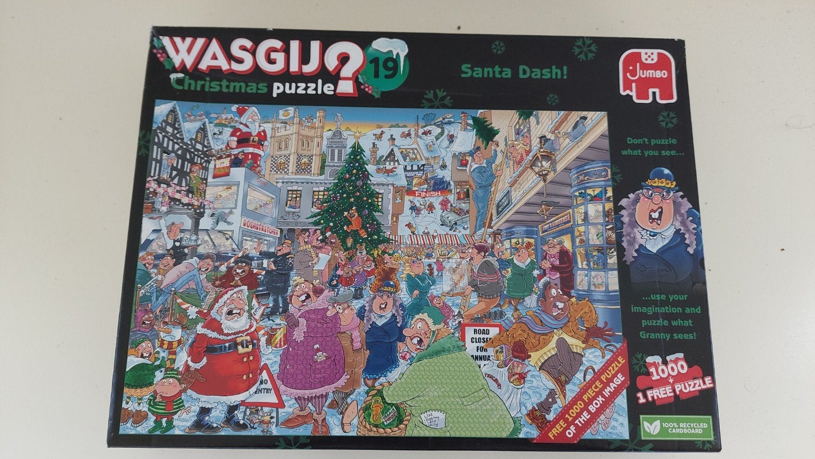 Wasgij Christmas 19, Hobby en Vrije tijd, Ophalen of Verzenden, 500 t/m 1500 stukjes, Zo goed als nieuw, Legpuzzel