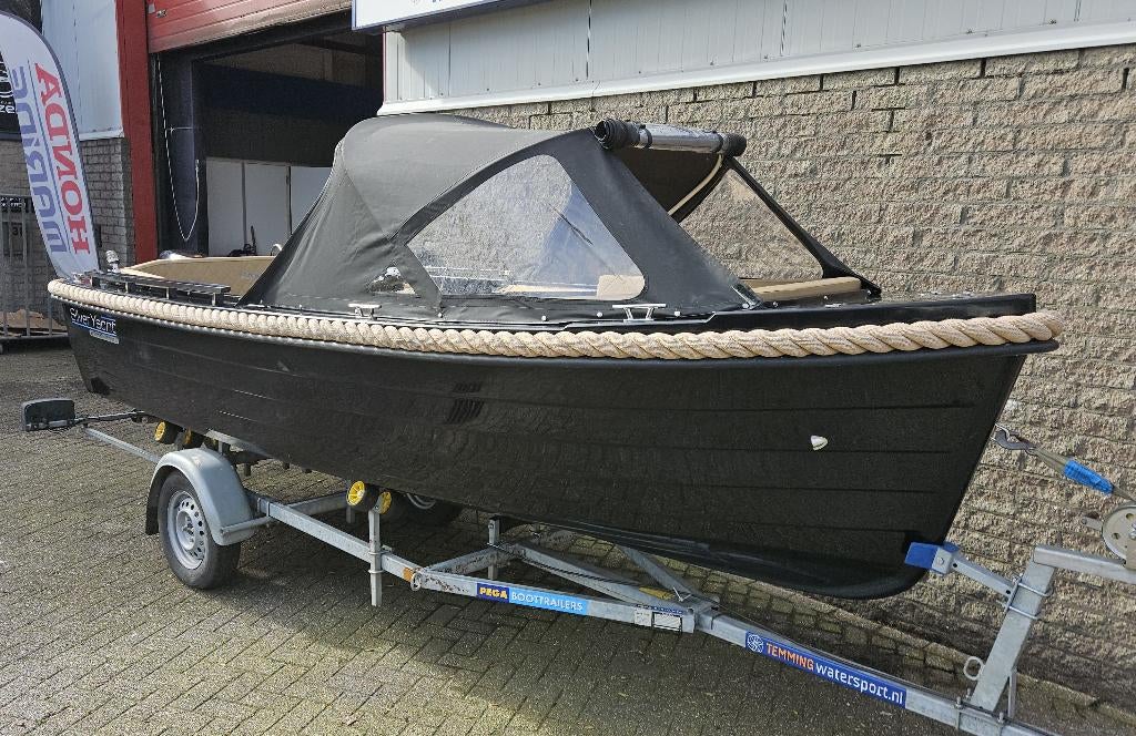 Mooie en zeer luxe Silveryacht 495 met echt teak!, Ophalen, 10 tot 30 pk, Zo goed als nieuw, 3 tot 6 meter