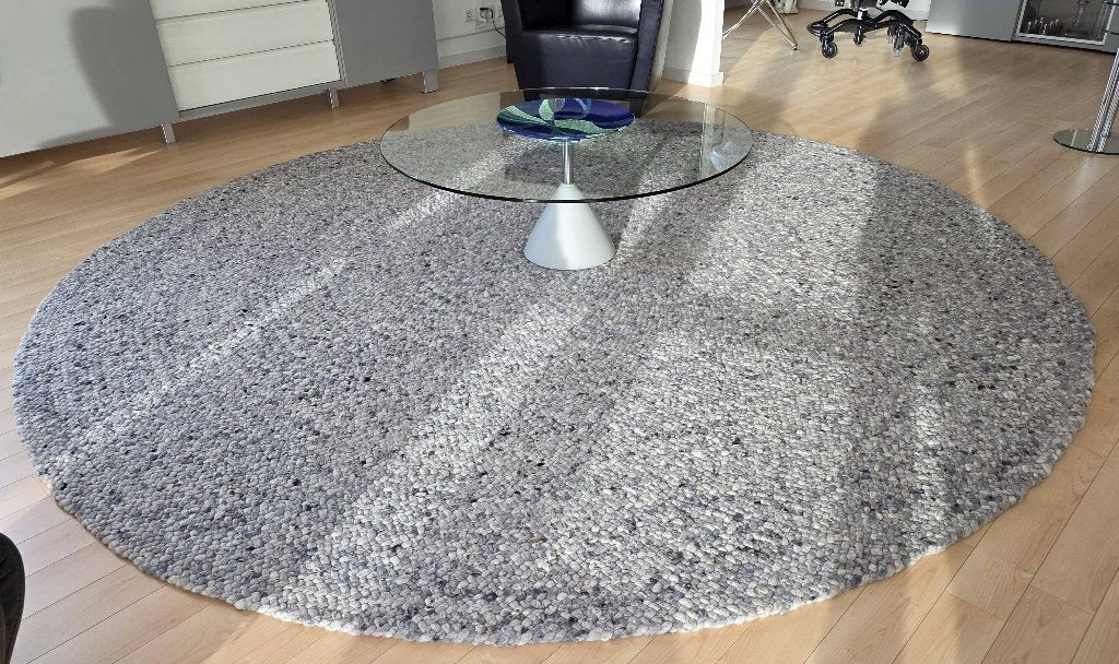Perletta Structures Roundabout grijs Vloerkleed Ø 300cm, Ophalen, Gebruikt, Design, Rond