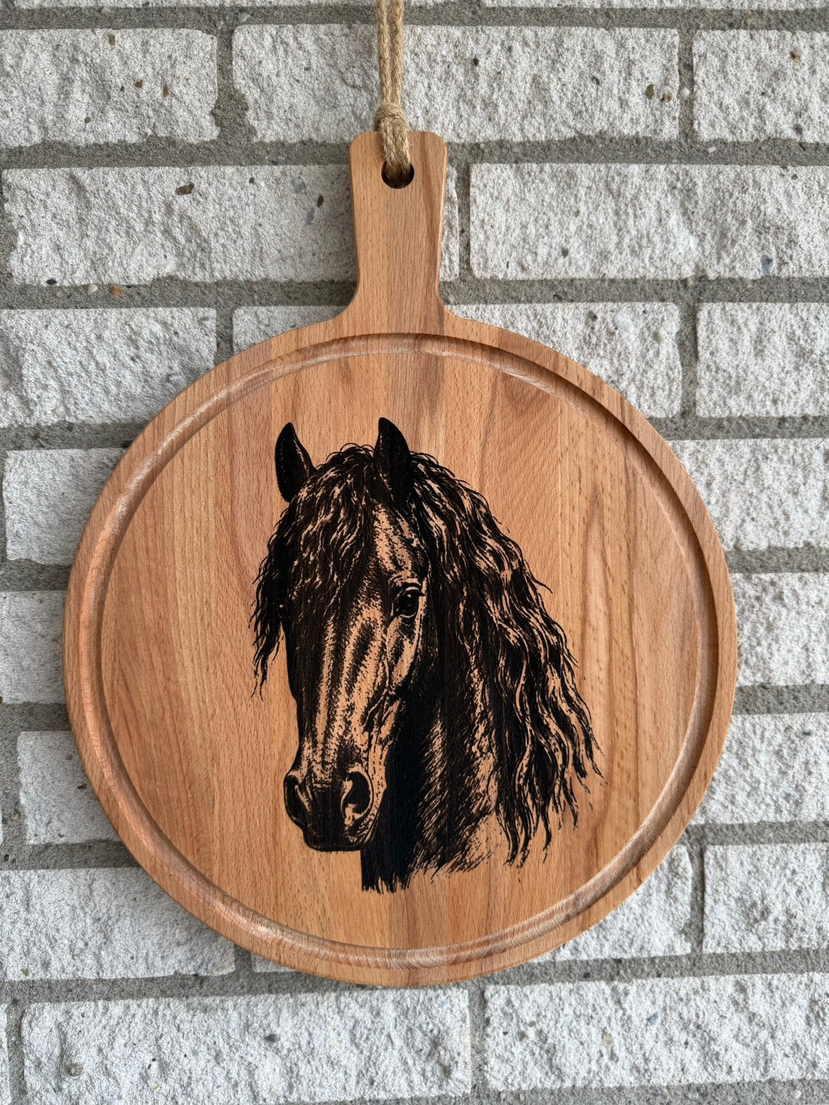 Borrelplank Paard, Serveerplank, Rond, Nieuw, Ophalen of Verzenden